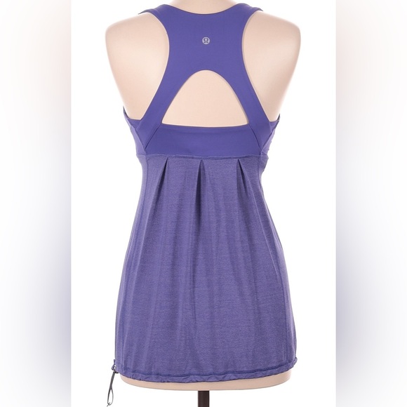 Lululemon Keyhole Racerback Sculpted Tank Top Drawstring Toggle Periwinkle Sz 6 - Picture 2 of 13
